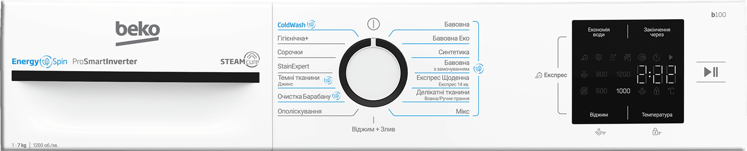Пральна машина BEKO BM1WFSU37233 WB