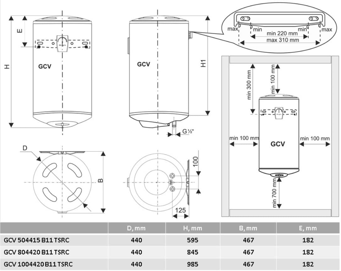 Водонагрівач TESY BILIGHT GCV 504415 B11 TSRC
