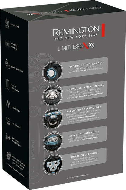 Електрична бритва REMINGTON X5 Limitless X XR1755, чорний