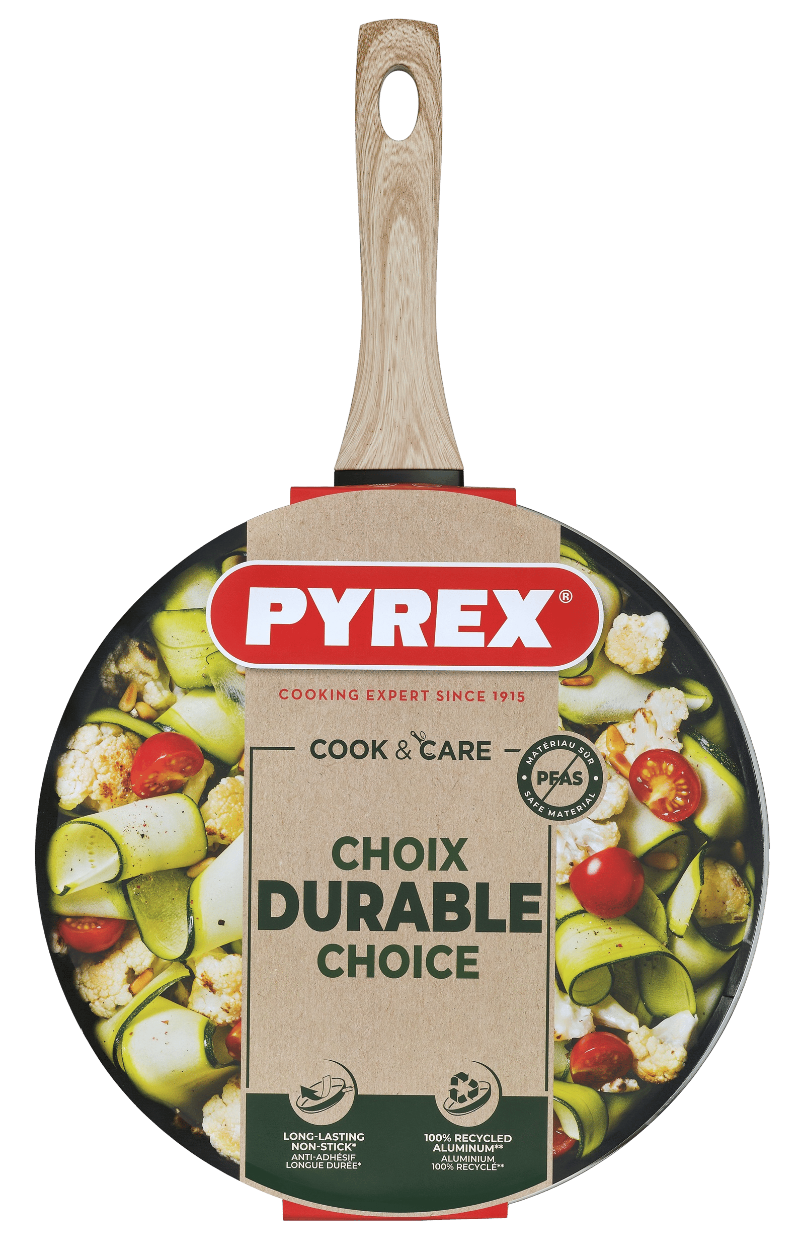 Сковорода PYREX Cook&Care глиб. 28 см індукція з кришкою (CR28DF6/8144)