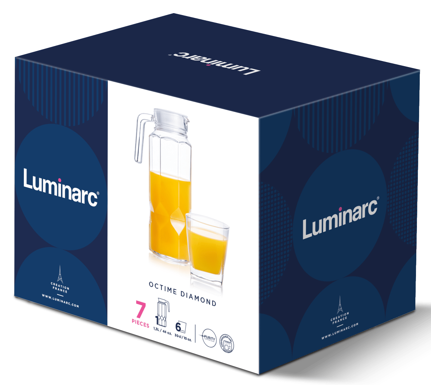 Набори д/напоїв LUMINARC OCTIME DIAMOND /НАБІР/ 7 пр. д/напоїв (X2980)