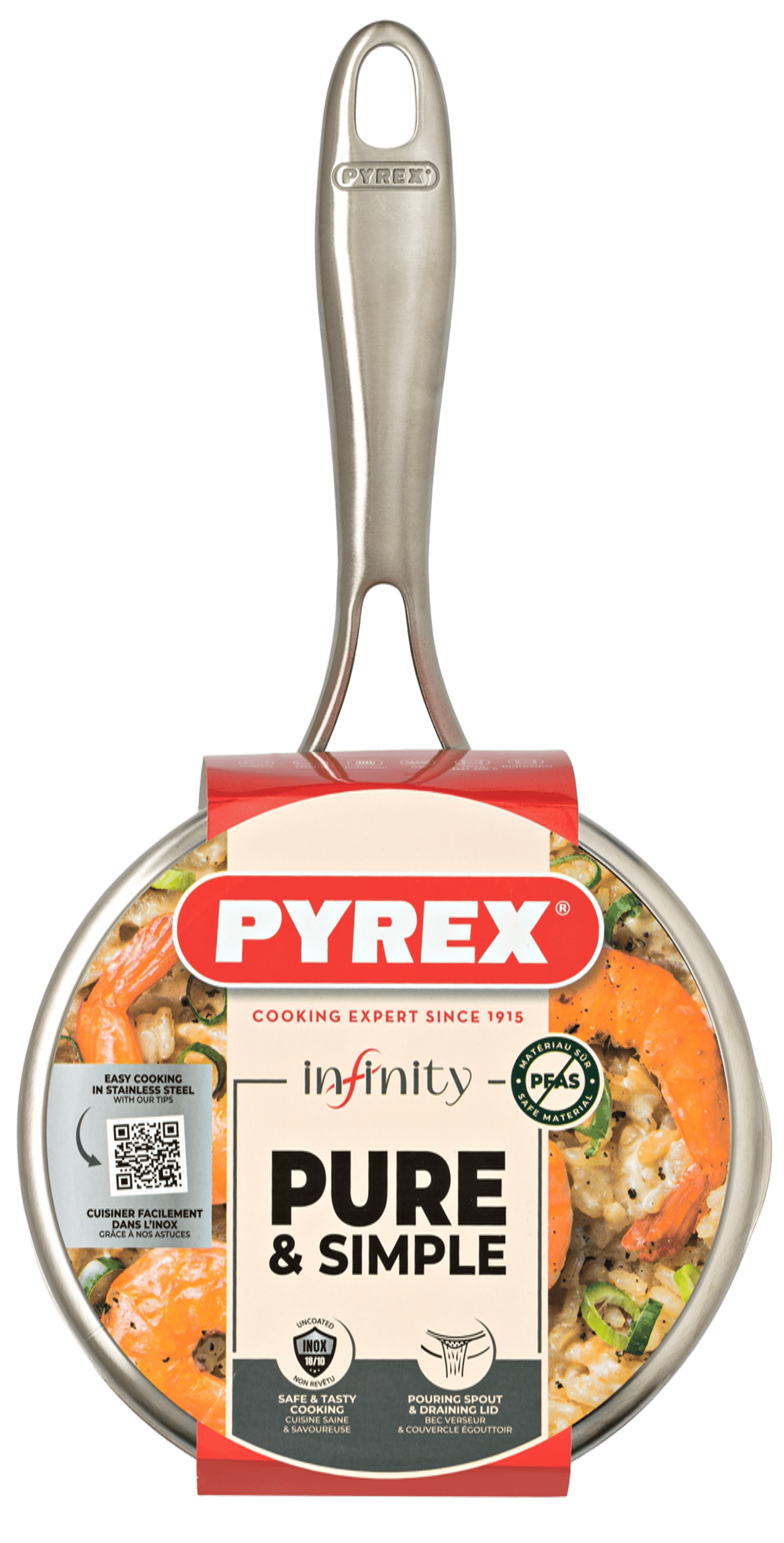 Ківш PYREX INFINITY fixed handle 16см з кришкою (SR16APX/8044)