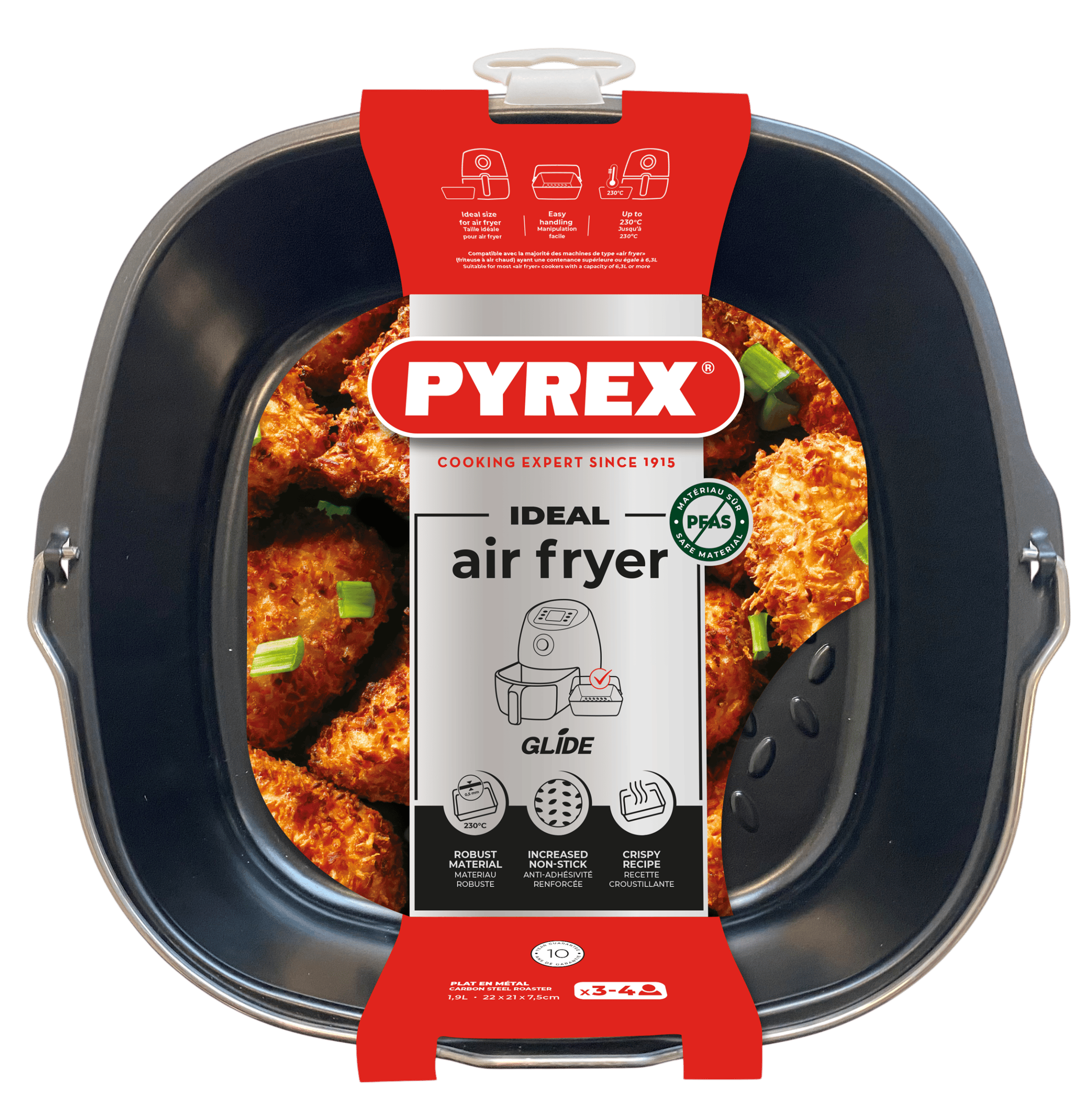 Форма PYREX AIRFRYER мет.форма квадр 22х21х7.5 см (AF22SR6/8046)