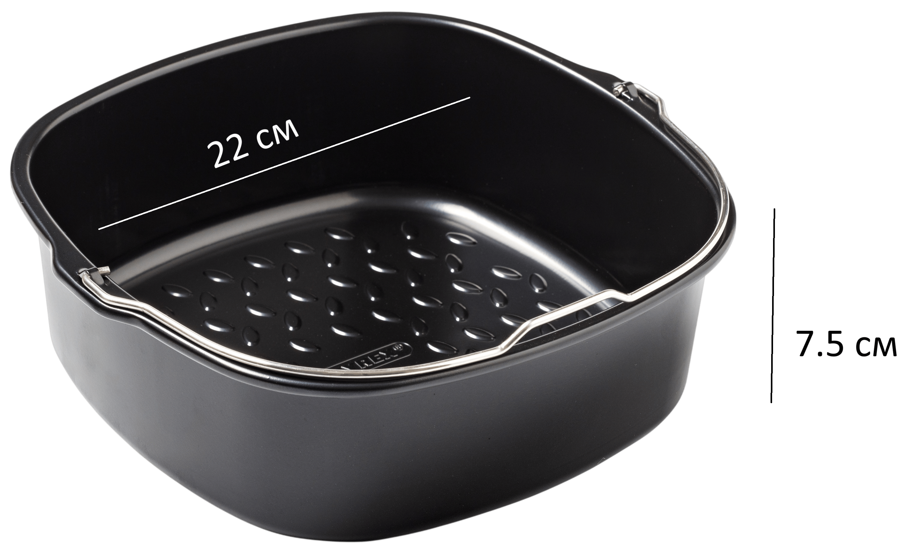 Форма PYREX AIRFRYER мет.форма квадр 22х21х7.5 см (AF22SR6/8046)