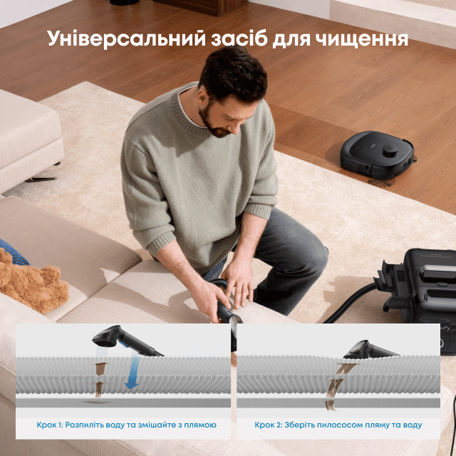 Пилосос-робот EUFY Omni E28 (Чорний)