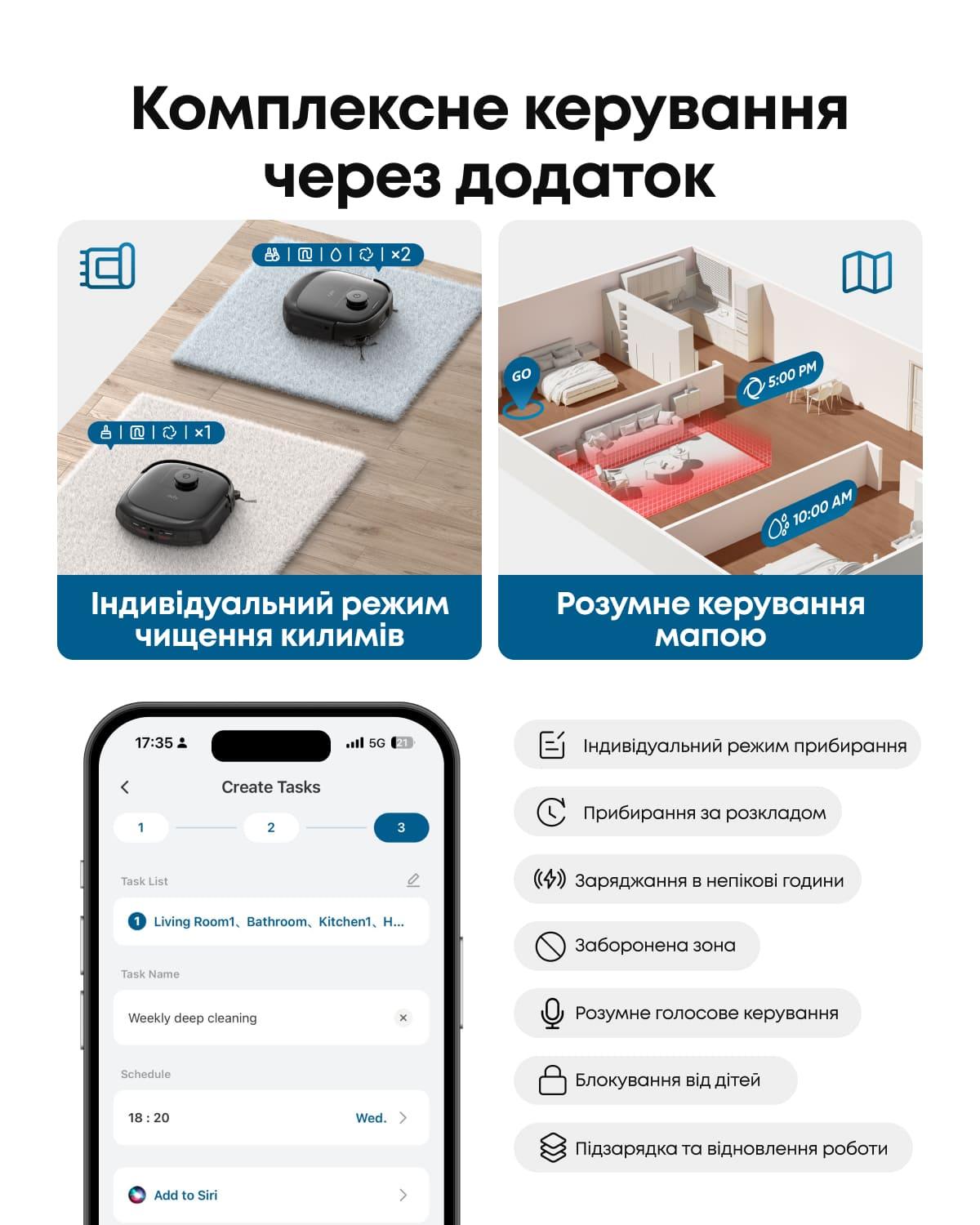 Пилосос-робот EUFY Omni E25 (Чорний)