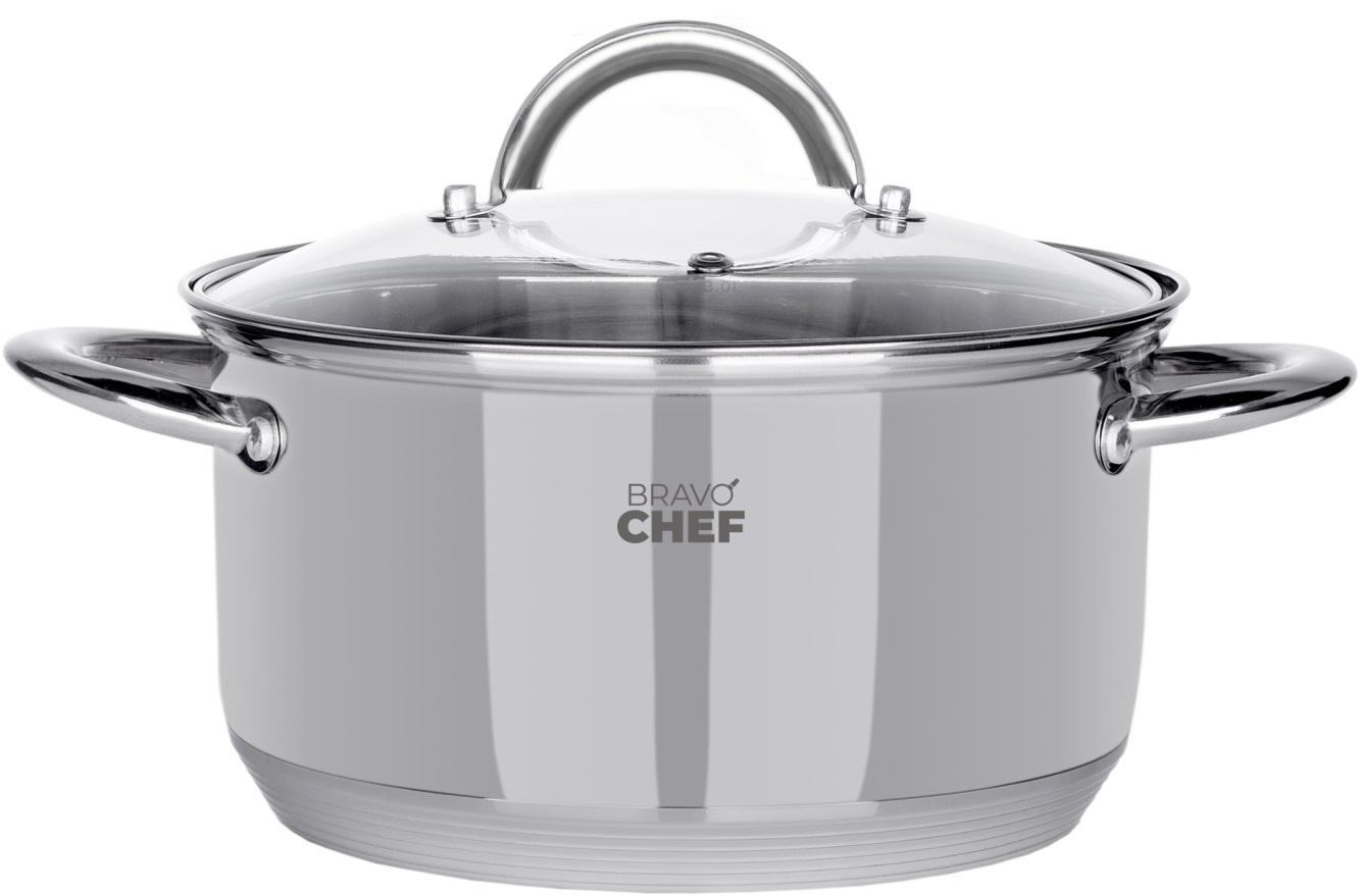 Каструля BRAVO CHEF 20 см (3.6 л) з кришкою нерж. (BC-2001-20P)