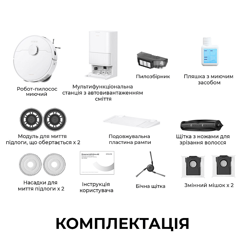 Пилосос-робот DREAME L40 Ultra CE White