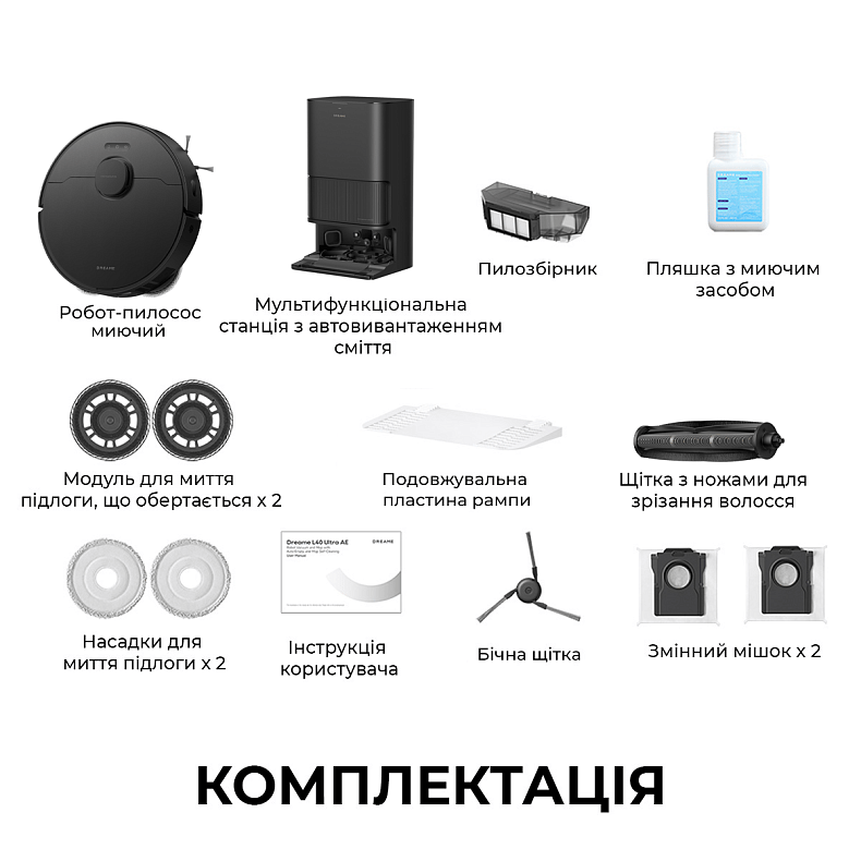 Пилосос-робот DREAME Bot L40 Ultra CE Black