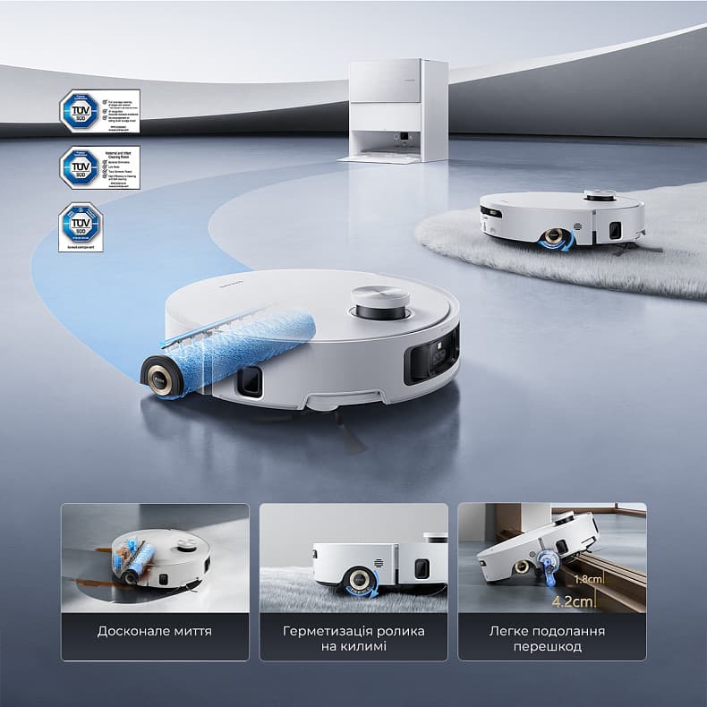 Пилосос-робот DREAME AQUA10 ROLLER RLH31CE-BL