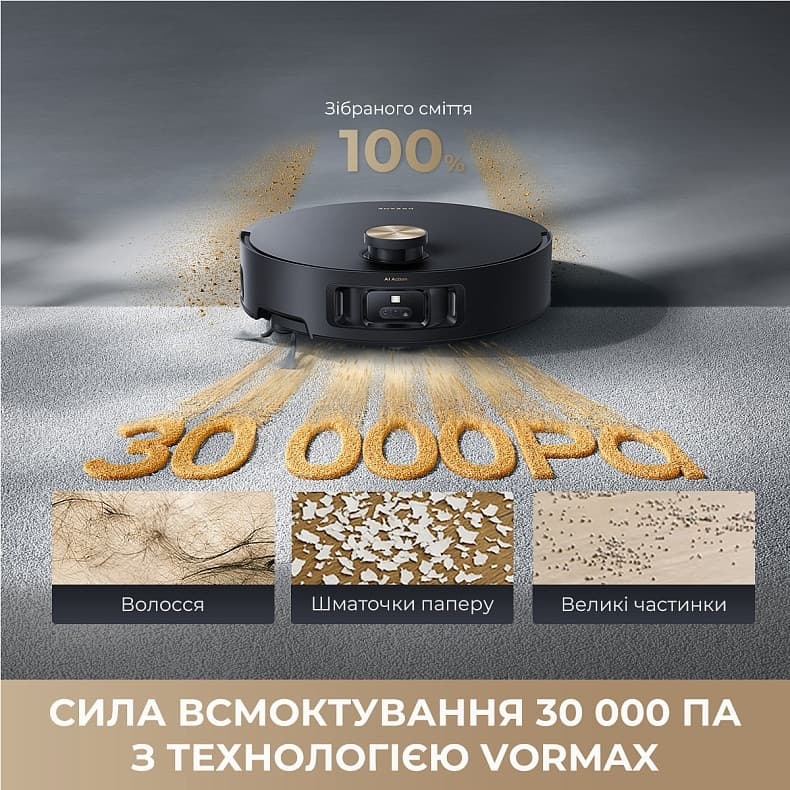 Пилосос-робот DREAME AQUA10 ROLLER RLH31CE-BL