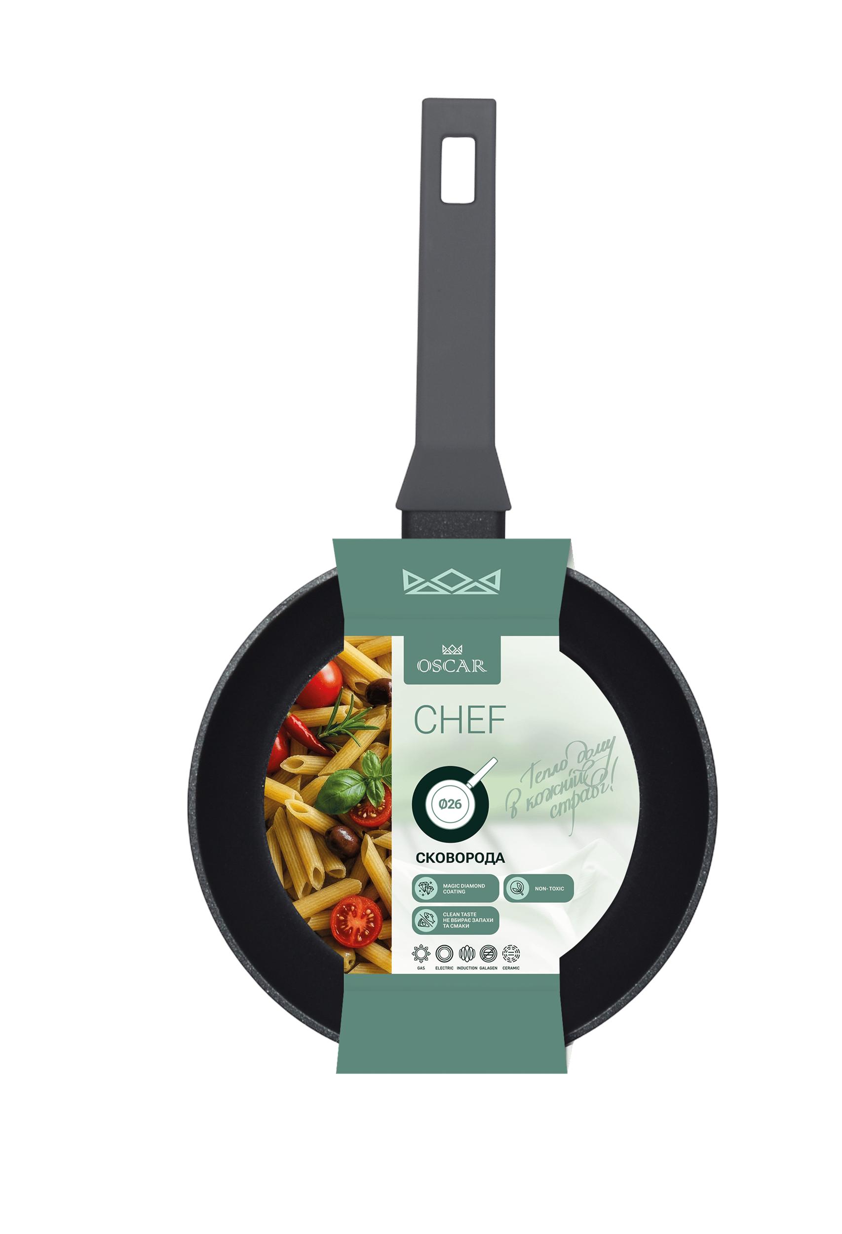 Сковорода OSCAR CHEF 26 см new (OSR-1101-26/n)
