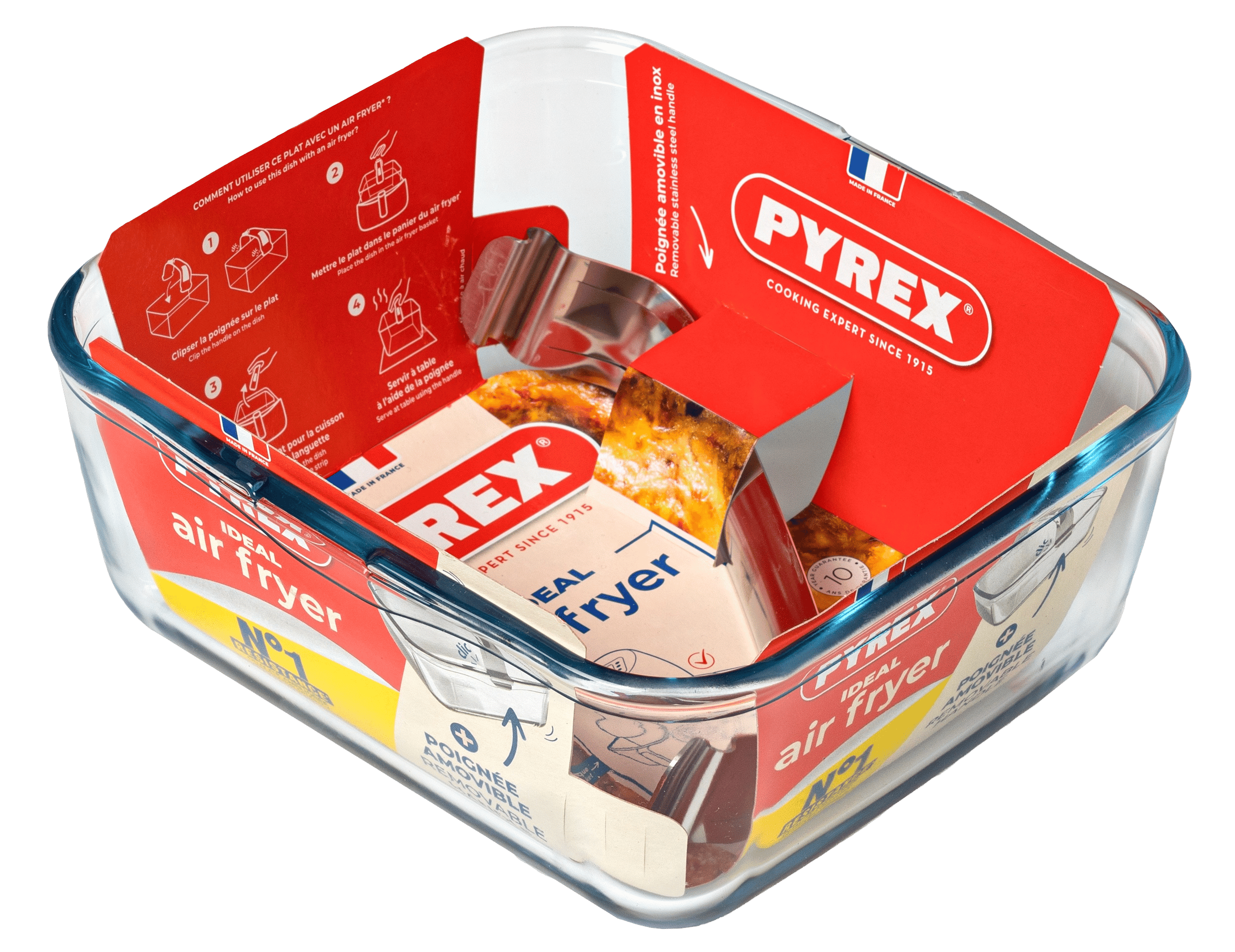 Форма с/к PYREX AIRFRYER квад. з ручкою (2л) (301U300)
