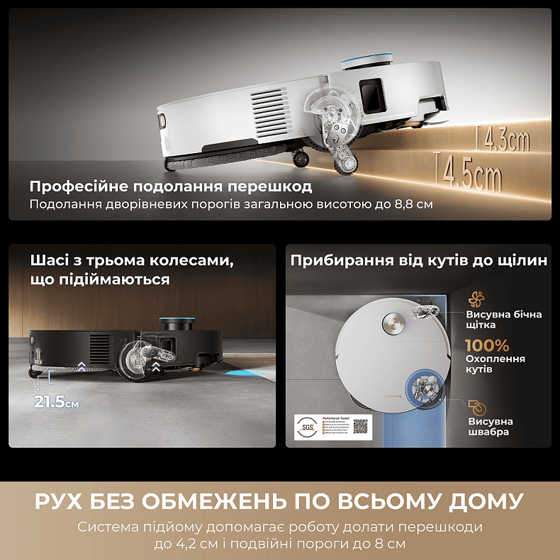 Пилосос-робот DREAME Bot X60 Ultra Complete White (RLX87DE)