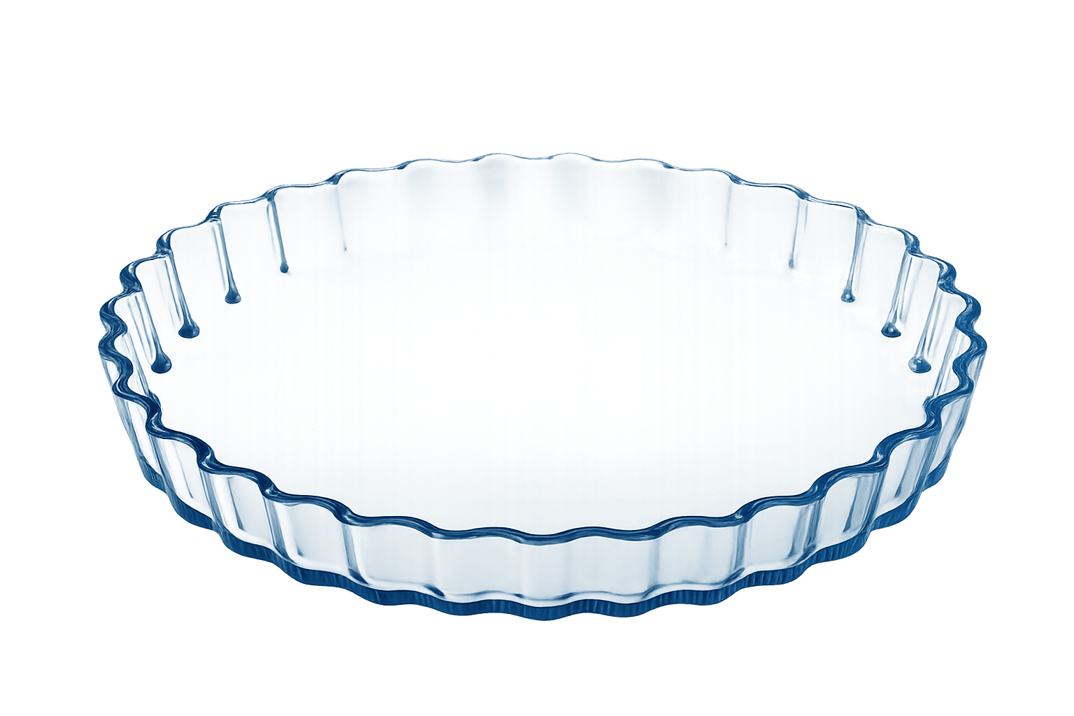 Форма с/к PYREX форма стекл.кругл.27см(1.4) рифл.sticker (803BN00/B146)