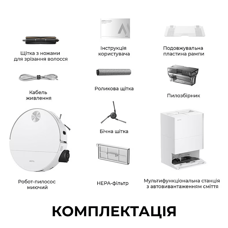Пилосос-робот Mova S70 Roller Black