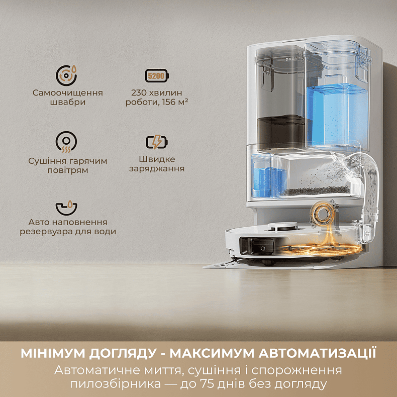 Пилосос-робот DREAME Bot D30 Ultra White