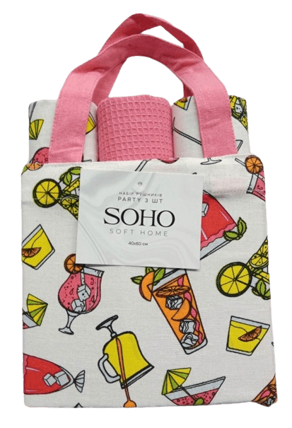 Кухонний текстиль SOHO Наб. руш. 40*60см бавовна 100% Party 3 шт.