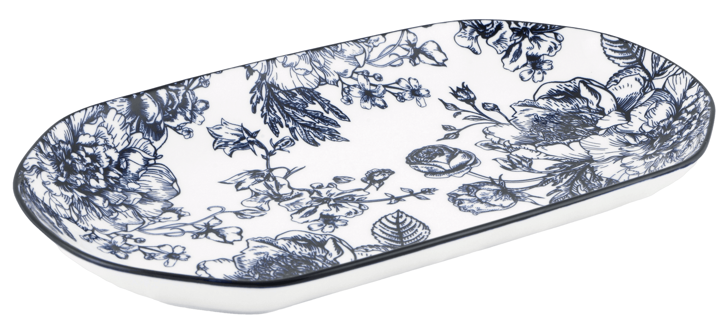 Блюдо Limited Edition BLOSSOM BLUE /30 см/овал (YF7001-7)
